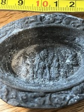 TWO small metal personal ash trays from a bygone age,2.3/4"-6.5cm x 2"-5cm.