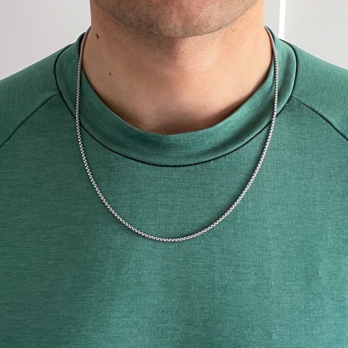 Thin silver 2mm rolo box - 2mm,