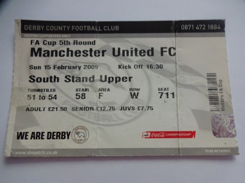 Ticket stub derby county - ticket, v