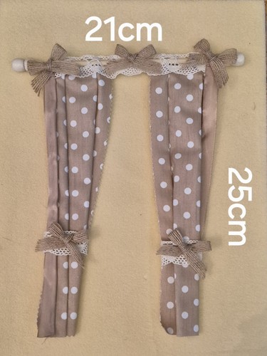 Long dolls house curtains - dolls,