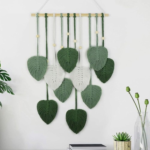 Macrame wall hanging leaves - macrame,