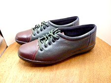 LADIES WOMENS BREVITT LEATHER LACE UP COMFY FLAT SHOES TRICOLOURED UK SIZE 5