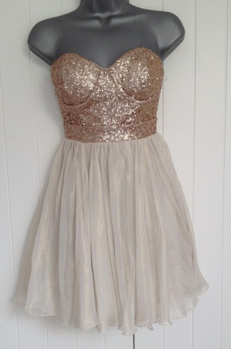 Bnwt new lipsy - cream, gold