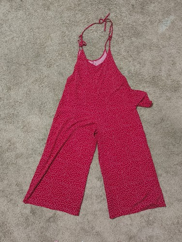 Red polka dot - red, halter