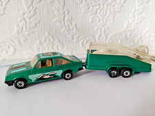Matchbox FORD Escort RS 2000 Seagull AND Glider Transporter GREEN