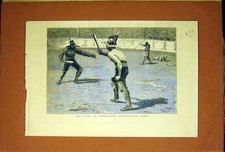 Original Old Antique Print