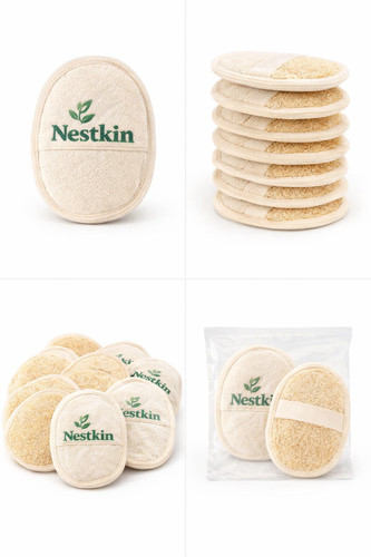 Natural loofah bath sponges - natural,