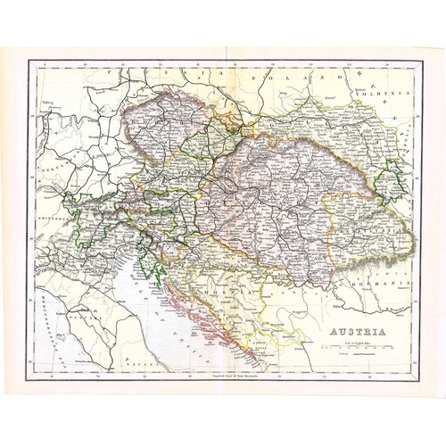 Antique map 1885 austria - antique,