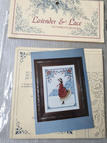 Lavender lace counted cross - lavender,