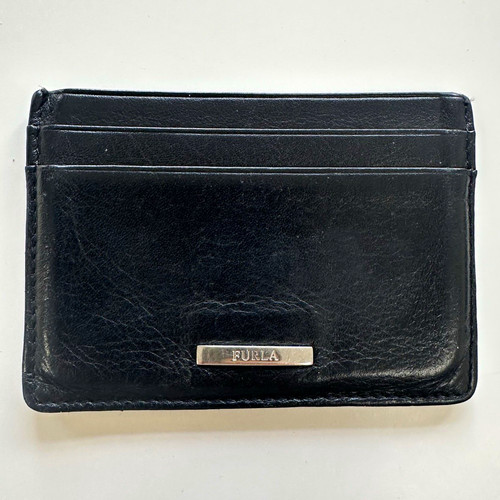 Furla black leather - leather, logo
