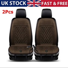 12/24V Heated Car Seat Cover Cushion Universal Heater Warmer Cold Winter Pad 2PC