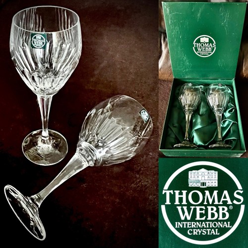 Pair rare large thomas webb - pair, of