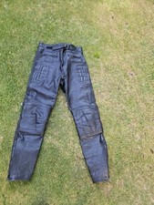 Akito T Force Plus Leather Motorcycle Trousers Woman's Size 28" waist Motorbike