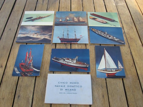 Vintage postcards ships milan - ships,
