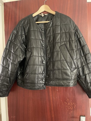 Black quilted leather - black,