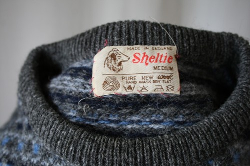 Vintage sheltie england - sheltie, blue