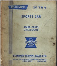 TRIUMPH TR4 CONVERTIBLE SPORTS CAR 1961- ORIGINAL FACTORY SPARE PARTS CATALOGUE