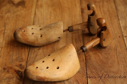 Vintage wooden shoe trees - shoe,