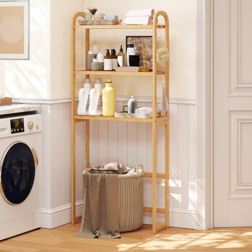 Bathroom floor organizer space - bathroom,