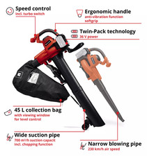 Einhell Cordless Leaf Vacuum GE-CL 36/230 Li E -Solo Cordless Leaf Vacuum GRADED
