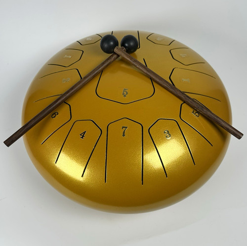 Gold steel tongue drum - gold,