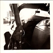 Vtg Found B&W Photo 1955 Car