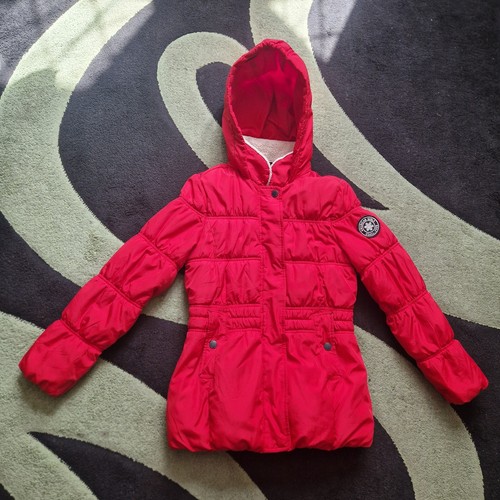 Girls red puffer - girls, coat