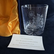 Engraved Crystal Whisky Glass