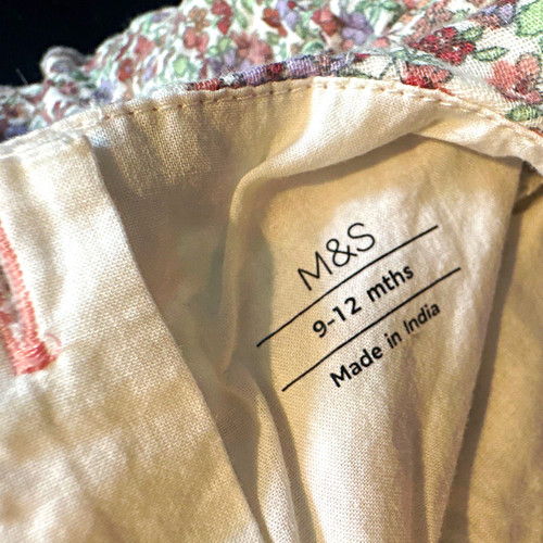 Girls floral smocked - m&s,