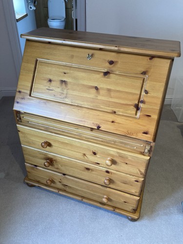 Vintage pine desk with - with, 3