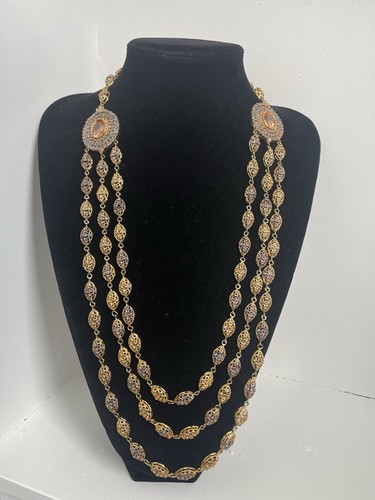 Long layered necklace - long,