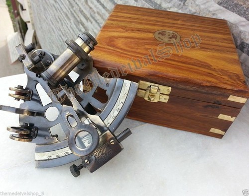 Maritime antique brass - brass, sextant
