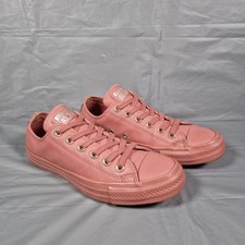 Converse All Star Leather Trainers Womens UK 5 Pink Muave Pumps