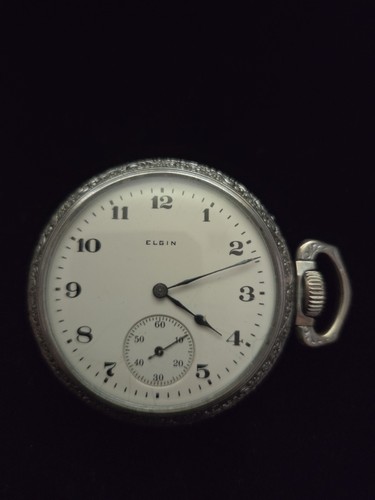 Antique elgin pocket watch - elgin, 7j