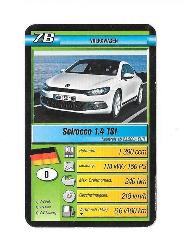 Cards volkswagen - no.,