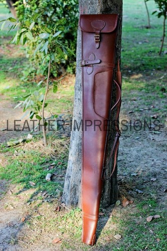 Real leather shotgun slip case - shotgun,