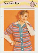 Woman's Knitting Pattern, Boucle Striped Cardigan Used Not Reprints.