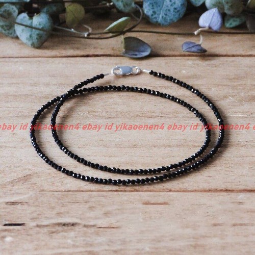 3mm black spinel faceted round - black,