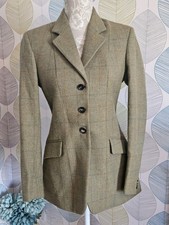 Fitted Tweed Hand Tailored  Clandar  Wool Jacket 38 Hunting,show Jacket,country
