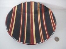 POOLE POTTERY Andrew Tanner DECADENCE 9 1/2  PLATE DISH RED GOLD BLACK ENGLAND