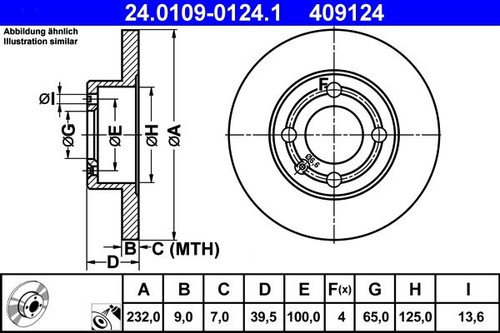 Brake disc ate - disc,