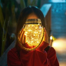 Solar LED Cracked Glass Orb