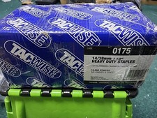 Tacwise 14 Series Wide Crown Staples. 38mm Length (Tatty Packaging Box 
