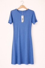 Adini Blue Cotton Midi Dress