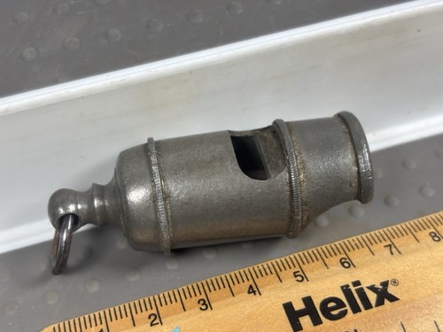 Antique pewter pignose whistle - pewter,