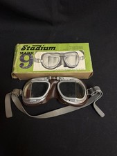 VINTAGE STADIUM MARK 9 GOGGLES Boxed Complete Made In England Lambretta Goggles