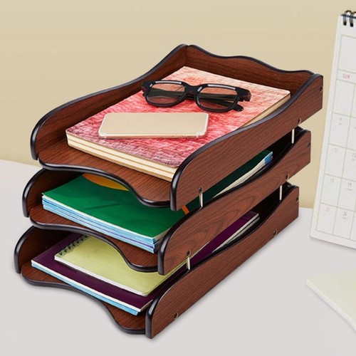 Wood inbox tray office - inbox,