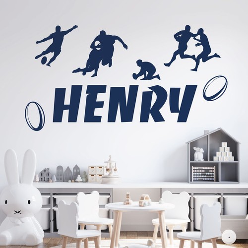 Personalised name rugby wall - name,