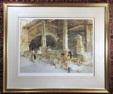 Very Large Sir William Russell Flint Limited Edition Print Gossip St Jeannet