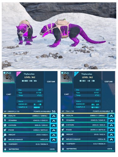 High stat thylacoleo mating - high,